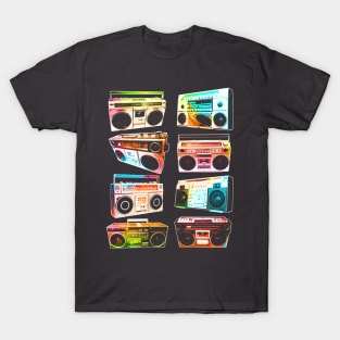 Colorful Pop Art Boomboxes T-Shirt